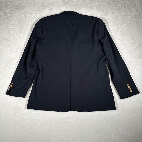 Vintage L.L. Bean Blazer Men Size 42T Blue Golden Buttons 2-Button Sport Coat EU - Picture 12 of 13